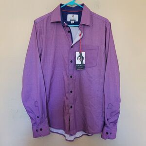 International Report Performance Shirt Mens Medium  4-Way Stretch Button Up NWT